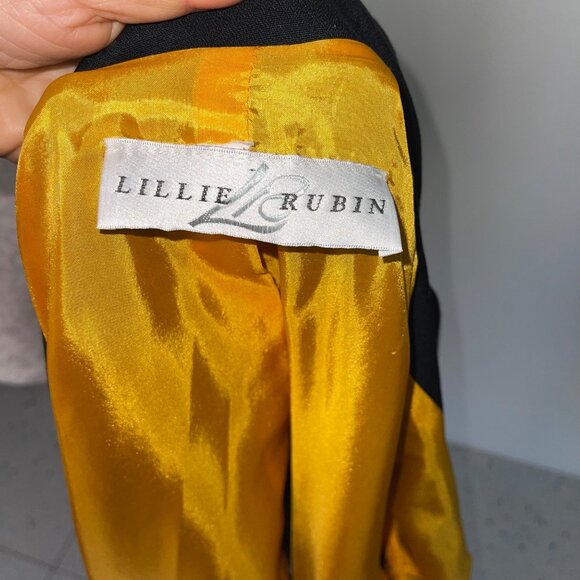 Lillie Rubin Vintage Womens Blazer Size 8 Blue Lion Button Pockets Casual - Picture 7 of 16